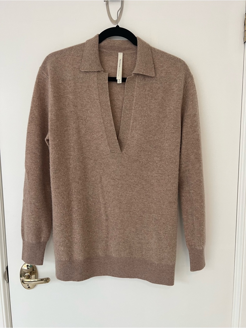 Babaton Knit Wool Polo Sweater